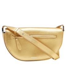 Pre-owned Leather shoulder-bags Burberry Vintage , Yellow , Dames