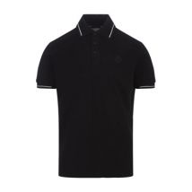 Zwarte Polo Shirt van Moncler Moncler , Black , Heren