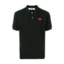 Zwart Play Poloshirt met Logo Borduursel Comme des Garçons Play , Black , Heren