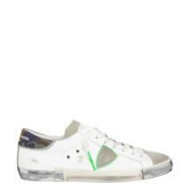 Witte Sneakers met Fluorescerende Piping Philippe Model , Multicolor , Heren