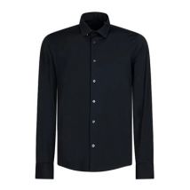 Micro Oxford Open Stretch Zwarte Overhemd RRD , Black , Heren