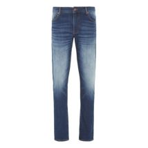 Slim Fit Hoge Taille Blauwe Denim Jeans Armani Exchange , Blue , Heren