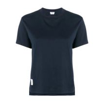 Navy Logo Patch T-Shirt Thom Browne , Blue , Dames