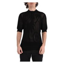 Relaxed Fit 3-Knoop Hals T-Shirt Barrow , Black , Heren