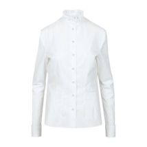Witte Katoenen Shirt met Hoge Kraag Philosophy di Lorenzo Serafini , White , Dames