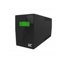 Green Cell UPS01LCD UPS-virtalähde Linjainteraktiivinen 0,6 kVA 360 W 2 AC-pistorasia(a) (UPS01LCD)