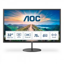 AOC V4 Q32V4 tietokoneen litteä näyttö 80 cm (31.5') 2560 x 1440 pikseliä 2K Ultra HD LED Musta (Q32V4)