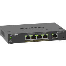 Netgear NETGEAR 5-Port Gigabit Ethernet PoE+ Plus Switch (GS305EP) Hallittu L2/L3 Gigabit Ethernet (10/100/1000) Power over Ethernet -tuki Musta (GS305EP-100PES)
