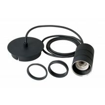 Calex Retro snoerpendel zwart 2 meter E27 kunststof