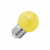 Lighto | LED Kogellamp Plastic | Grote fitting E27 | 1W Geel