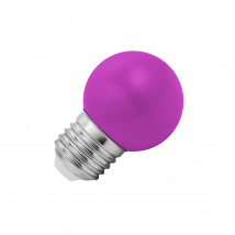 Lighto | LED lamp | Grote fitting E27 | Kogellamp | Paars | 45mm | 1W
