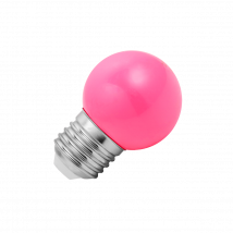 Lighto | LED lamp | Grote fitting E27 | Kogellamp | Roze | 45mm | 1W
