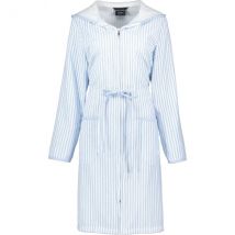 Cawö - Damen Bademantel kurz Kapuze TG RV 6416 - Farbe: mittelblau - 11 - S