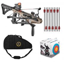 Pack Armbrust EK Archery Cobra RX 130 + Tasche + Zielscheiben + Pfeile angeboten - EK Archery