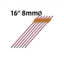 Paquete de 6 flechas de 16 pulgadas (40.6 cm) de diámetro 8 mm - Hattila