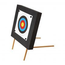 Cible en mousse 60x60x10 cm avec support en bois - EK Archery