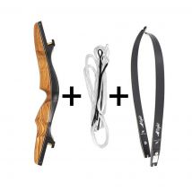 Kit arc démontable Poignées + branches + corde White Feather Lark Essential - White Feater