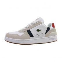 Lacoste T-Clip Tricolor Sneaker 40SFA0043 Weiß 407- White/Navy/Red