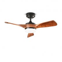 Ventilatore Nordico Sirio Metallo Nero Legno Noce Led 18W Cct