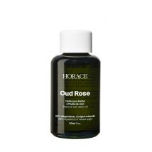 Huile Barbe Oud Rose Horace | Nourrit & hydrate la barbe | Huile barbe parfumée : notes de rose, d'oud & santal | 30ml
