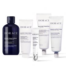 The Complete Face Kit | Skincare Routine for Men | 5 Products: Face Cleanser, Scrub, Mask, Cream, Under-Eye Cream | Save £11 | Horace