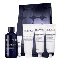 Kit Cadeau Intégral Visage l Horace | Offrez une routine complète | x5 soins & pochette cadeau | Meilleur Kit Soin Visage Homme | Peau Impeccable