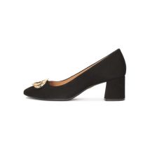 Pumps aus Nubuk mit breitem Absatz