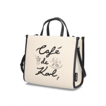 KARL LAGERFELD K/JP CANVAS SQUARE TOTE
