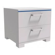 Comodino con LED "Karina" - Bianco
