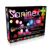SANINEX CONDOMS 144 UDS GAY PASSION - PUNTEADO - DOTTED
