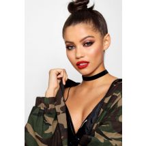 Collier Ras-Du-Cou En Velours - Noir - One Size, Noir