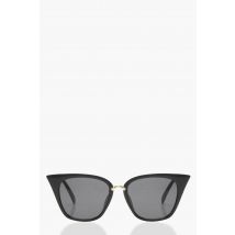 Lunettes De Soleil Carrées Yeux De Chat - Noir - One Size, Noir