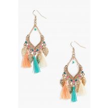 Boucles D'Oreilles Pendantes À Pompons - Taille Unique, Or