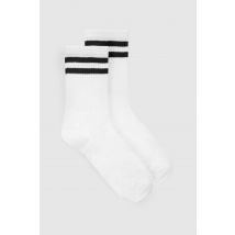 Chaussettes À Rayures - Blanc - One Size, Blanc