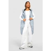 Doudoune Longue Sans Manches - Gris - M, Gris