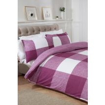 Ensemble De Lit Rose À Carreaux King - One Size, Rose
