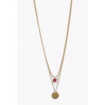 Collier À Coeur Et Flèche - Jaune Or - One Size, Jaune Or