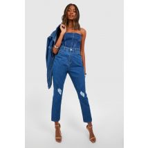 Jean Déchiré Taille Haute Coupe Skinny - 34, Déchiré