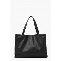 Tote Bag Effet Lisse - Noir - One Size, Noir