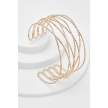 Bracelet-Jonc Doré À Détails Entrelacés - Jaune Or - One Size, Jaune Or