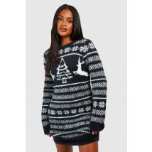 Robe Pull De Noël Douce - Noir - L, Noir