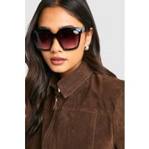 Lunettes De Soleil Oversize Carrées - Noir - One Size, Noir