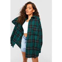 Chemise Oversize À Carreaux - Vert - 40, Vert