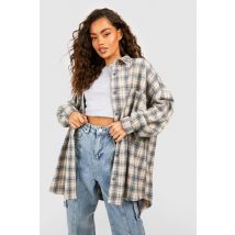 Chemise À Carreaux Oversize - Gris - 40, Gris