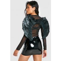 Ailes Plumes Oversize - Halloween - Noir - One Size, Noir