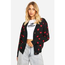 Gilet Court Cœur - Noir - S, Noir