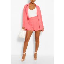 Ensemble Avec Blazer Et Short À Ceinture - Orange Corail - 38, Orange Corail