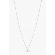 Collier À Barre T - Gris Argent - One Size, Gris Argent