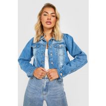 Veste En Jean À Manches Bouffantes Et Déchirures - Bleu Jean - 34, Bleu Jean