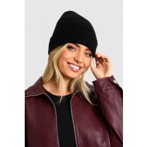 Bonnet Basique Côtelé - Noir - Taille Unique, Noir